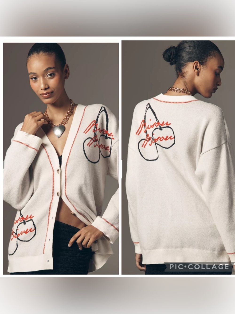Anthropologie NWT LyreBird x Jordan Nickson Cardigan Cotton Blend Size XL